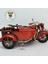 El Yapımı Dekoratif Yan Sepetli Kırmızı Motosiklet Model – Metal Biblo & Vintage Maket (18 Cm) 2