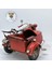 El Yapımı Dekoratif Yan Sepetli Kırmızı Motosiklet Model – Metal Biblo & Vintage Maket (18 Cm) 3