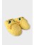 Kadın Kışlık Kedi Figürlü Kaydırmaz Taban Ev Terliği Panduf Sarı 2