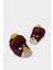 Çocuk Kızgın Ördek Figürlü Unisex Panduf Bordo 2