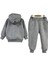 Tavşan Kulak Kapüşonlu Sweat Alt Üst Takım Gri Renk 1-6 Yaş Arası %100 Pamuk 2
