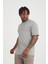 Basıc Gri Slim Fit Bisiklet Yaka 3