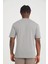 Basıc Gri Slim Fit Bisiklet Yaka 4