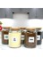 5'li Ahşap Vakum Kapaklı Cam Hazır Kahve Süt Tozu Çay Filtre Kahve Türk Kahvesi Saklama Kavanozu Seti Etiket Hediyeli 1
