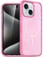 iPhone 15 Plus Kılıf Star Magsafe Kapak - PEMBE-(5796) 1