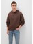 Mvjns Baskılı Kapüşonlu Kahverengi Sweatshirt 0S10346-88067 1