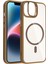 CPT16 Apple iPhone 11 Remim Lensli Magsafe Standlı Kapak - Kahverengi 2