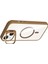 CPT16 Apple iPhone 14 Remim Lensli Magsafe Standlı Kapak - Kahverengi 3