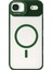 CPT16 Apple iPhone 17 Air Remim Lensli Magsafe Standlı Kapak - Koyu Yeşil 2