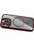 CPT16 Apple iPhone 16 Pro Max Remim Lensli Magsafe Standlı Kapak - Bordo 4