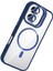 CPT16 Apple iPhone 16 Remim Lensli Magsafe Standlı Kapak - Lacivert 2