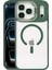 CPT16 Apple iPhone 17 Pro Max Remim Lensli Magsafe Standlı Kapak - Koyu Yeşil 1
