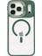 CPT16 Apple iPhone 17 Pro Max Remim Lensli Magsafe Standlı Kapak - Koyu Yeşil 2