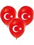 Türk Bayraklı Balon 10 Adet Süsleme Balonu 1