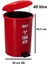 SY-4219 Kırmızı Tıbbi Atık Pedallı Yuvarlak Çöp Kovası Iç Kovalı 40 Lt 2