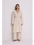 Dokulu Düğmeli Uzun Tunik Natural 3