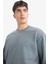 Relax Fit Bisiklet Yaka Kalın İçi Yumuşak Tüylü Basic Düz Sweatshirt T5139AZ25AU 1