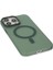 iPhone 14 Pro Kılıf Lodos Magneticsafe Mat Kapak - Köknar YEŞILI-(5796) 2