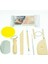 Ahşap Saplı Seramik ve Doğal Kil Hamuru Oyma Şekil Verme Alet Seti Yeni Başlayanlar Için Ceramic Şekillendirme El Aleti Seti (Kırmız Kil/terra Cotta Clay) Pottery Tool Kit 1