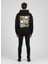 Unisex Siyah Baskılı Oversize Fit Pamuklu Kapüşonlu Sweatshirt 1