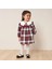 Kız Bebek Pamaklu Yaka Detaylı Ekoseli Elbise 6-9-12-18-24 Ay 1