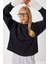 Basic Yumuşak Modal Sweatshirt LUB0245 Siyah 1