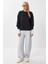 Basic Yumuşak Modal Sweatshirt LUB0245 Siyah 4