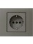 Grano Antrasit Topraklı Priz + Çerçeve 2