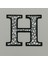 Taşlı Ütülenebilen Veya Sticker Olarak Kullanılabilen 6cm H Harfi 1