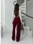 Fitilli Şardonlu Pantolon Bordo A4058 2
