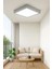 Gri Çerveli LED Avize Enerji Tasarruflu Tavan Aydınlatması 6500K Beyaz Işık 60*60 cm 1