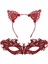 Şık Kırmızı Dantel Maske ve Taç Seti 5 No – Maskeli Balo Özel Etkinlikler 2