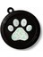 Akıllı Nfc Etiketli Köpek Künyesi - Kayıp Önleyici Pet Tag - Beyaz Pati Logo -Yeşil Pullar ile Desenli 1