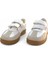 Unisex Rahat Tabanlı Hafif Esnek Ortopedik Cırtlı Günlük Çocuk Sneaker Spor Ayakkabı - Beyaz-Pudra 3