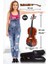 CVL-743-PAK Full Set Çocuk Kemanı Keman 3/4 (Yastık Tuner Susturucu Çanta Yay Tel Reçine) 5