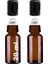 20 ml Çelik Roll On Şişesi 20 cc Sızdırmaz Siyah Kapaklı Cam Şişe 2 Adet (Amber, 20) 1