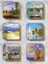 Claude Monet Temalı Ahşap Bardak Altlığı Ahşap Baskılı Altlık 6'lı Set (9 X9CM) 2