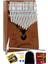 KLX-880 Hakiki Ağaç Kalimba Geyik Desenli Ahşap Full Set 17 Çelik Tuşlu 1