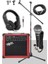 MGA-25RD-PAK Elektro Gitar Amfisi 25 Watt USB Bluetooth ve Şarjlı (Amfi Mikrofon Stand 1