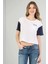 Kadın Beyaz Bisiklet Yaka Kısa Kol Tişört 4