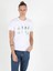 Regular Fit Bisiklet Yaka Örme Erkek Beyaz Kısa Kol Tişört 3