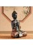 Budha Buda Biblo Heykel, El Boyama Taş Ürün 19 cm 4