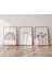 (Çerçevesiz) Bohem Çocuk Bebek Odası Poster Seti, 3lü Gökkuşağı Poster Set 3
