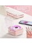Nostalji Mini Plak Görünümlü Radyolu Bluetooth Hoparlör 3D Ses Dalgası Retro Müzik Plak Pembe - Lisinya 2