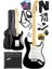 RPH-40WB-25AMP Siyah Beyaz 25W Şarjlı Bt Amfili Elektro Gitar Seti Hsh Manyetik Maple Klavye 2
