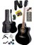 XC-200BK Kesik Kasa Siyah Akustik Gitar 4/4 Yetişkin Üst Segment (Gigbag Çanta Tuner Capo Askı 1
