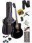XC-200BK Kesik Kasa Siyah Akustik Gitar 4/4 Yetişkin Üst Segment (Gigbag Çanta Tuner Capo Askı 2