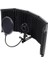 PF-43PS Mikrofon Ses Yalıtım Paneli 5 Bölümlü Ayaklı 69X26CM (Filtre Sünger Shock Mount Kablo 5