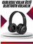 Bluetooth Kablosuz Kulaklık Siyah Wireless 5.0 Kulak Üstü Uzun Pil Ömrü 2