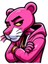 Pembe Panter Motorsiklet,cam, Laptop, Kask, Araba Sticker 15X12 cm 1